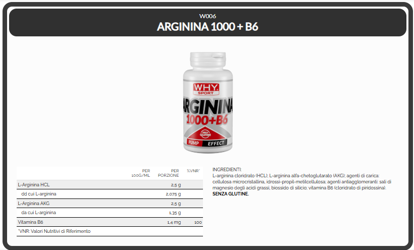 ARGININA 1000 +B6 100 cpr