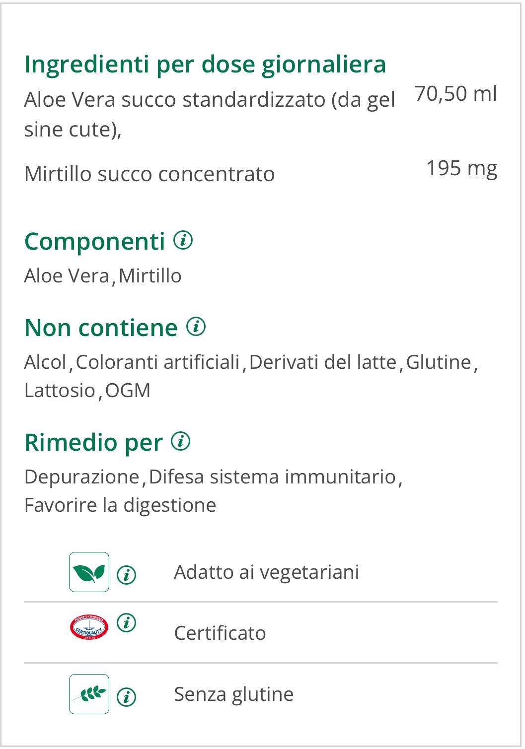 ALOE VERA SUCCO CON MIRTILLO 1 LITRO